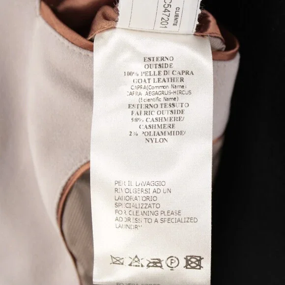 Mnadelli NWD Goat Suede Leather Bomber Jacket Size 58 (~3XL US) In Beige - Picture 12 of 13